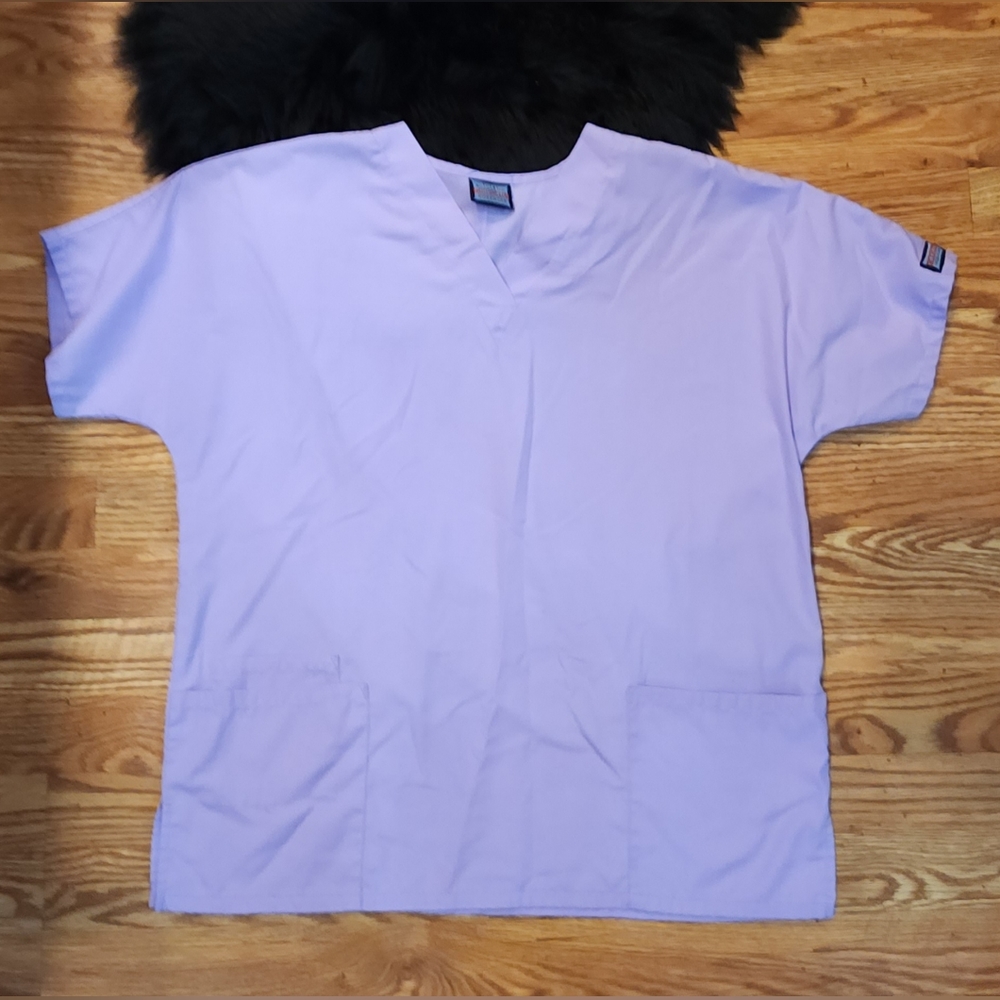 Cherokee Authentic Workwear Purple Scrub Top Size M
